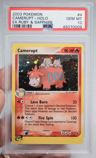 Psa 10 Pokemon Camerupt 4/109 Holo Ex Ruby & Sapphire Rare Card Pop 11