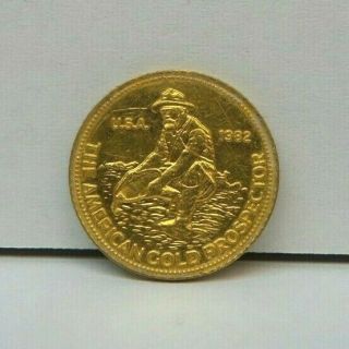 1982 Englehard The American Gold Prospector 1/10 oz 9999 Gold Coin RARE H2227 2