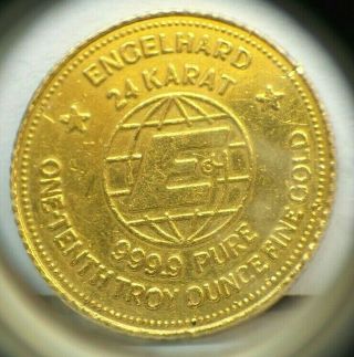 1982 Englehard The American Gold Prospector 1/10 oz 9999 Gold Coin RARE H2227 3