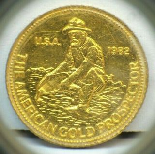 1982 Englehard The American Gold Prospector 1/10 oz 9999 Gold Coin RARE H2227 4
