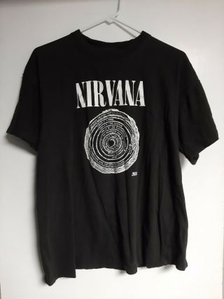 Nirvana Vestibule Circle Black Xl Tshirt Bleach Artimonde Cobain Rare