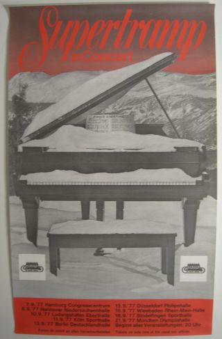 Supertramp Concert Tour Poster 1977 Even In The Quietests Moments Rare One