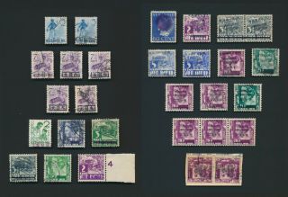 Japanese Dutch East Indies Indonesia 1942 - 45 Rare Lot Inc Sg 54a,  54b Multiples