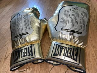 RARE SET Everlast Promotional Gold HALL OF FAME Boxing Gloves - Ali,  Frazier,  Louis 2