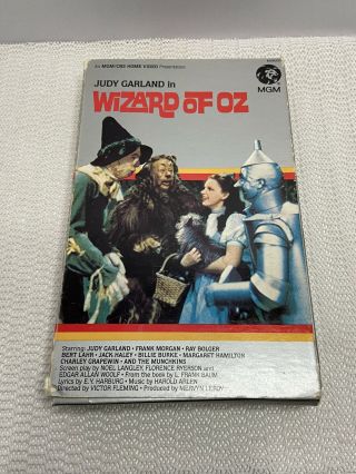 RARE Collectable MGM/CBS Home Video Judy Garland In Wizard Of Oz VHS 1980 2