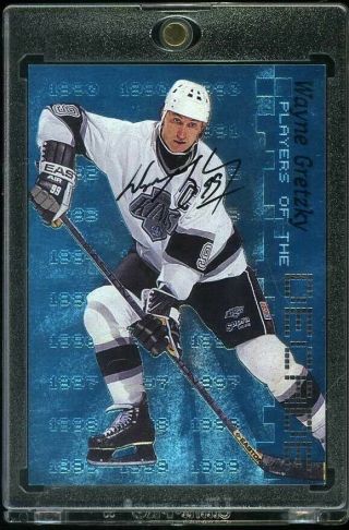 Wayne Gretzky 1999 - 00 Be A Player ‘players Of The Decade’ Auto Card - Rare