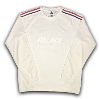 Palace X Adidas White Crew Neck Long Sleeve Tee Men 