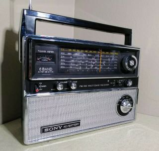 Sony Icf - 8000 Fm/mw/sw1 - 4 6band Receiver Radio Vintage,  Rare,  Great