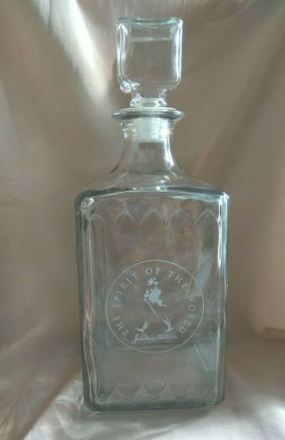Collectible Authentic Vintage Johnnie Walker Glass Bottle Empty - Rare