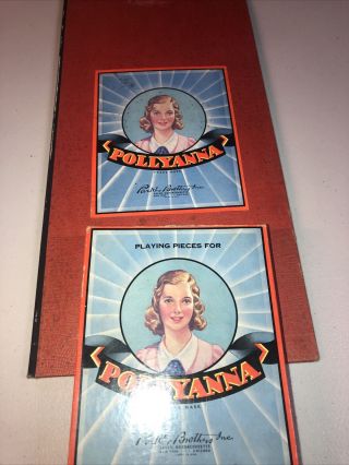Vintage “rare” 1940 Pollyanna Board Game Complete Great Shape