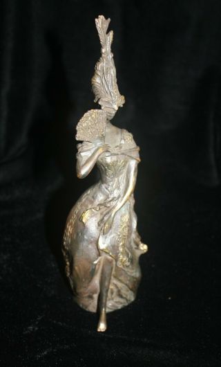 Viktor Piraynen “lady With Fan” Bronze Bell Rare