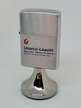 Vintage Rare 1977 Zippo Handilite Table Lighter Unarco - Leavitt Tubular