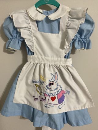 Vintage Disney Character Fashions Alice In Wonderland Child 5 Costume Rare