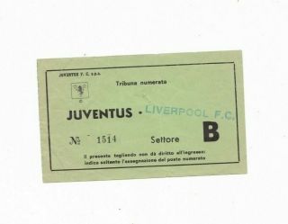 1965 Ecwc Juventus V Liverpool (1st Leg) Rare Ticket