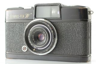 Rare 【,  】 Olympus Pen W Wide Black Film Camera From Japan 087