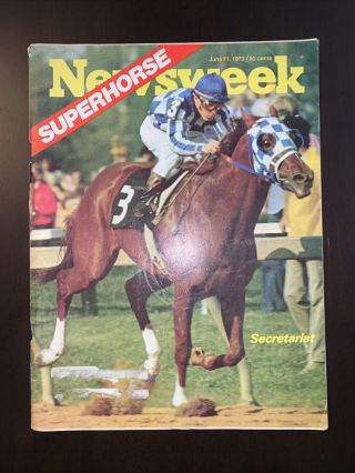 Newsweek - June 11,  1973 Superhorse / Secretariat / Fn,  Rare