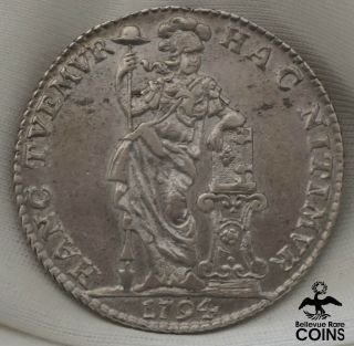 1794 Netherlands West Indies Gulden Silver (. 920) Utrecht Coin Km 3 Rare