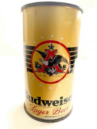 1937 Budweiser Flat Top Oi Irtp Beer Can Rare Can R - 9