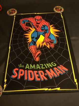 Spider - Man Black Light Poster Ultra Rare 70’s