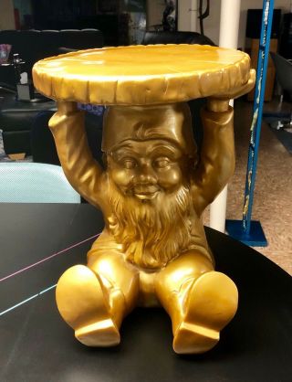 Rare Philippe Starck For Kartell Gnome Stool Side Table In Gold