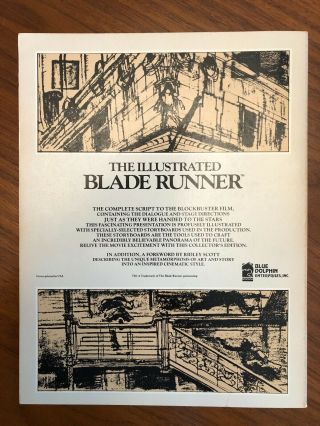 The Illustrated Blade Runner — The Complete Screenplay / 1st Ed 1982 / RARE 4
