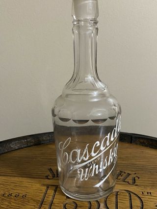 Rare Htf Cascade Whiskey Back Bar Bottle.  Pre Prohibition Tennessee Whiskey