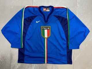 Vtg Rare Team Italy 1998 Olympics Team Issued Nike Hockey Jersey Size 60