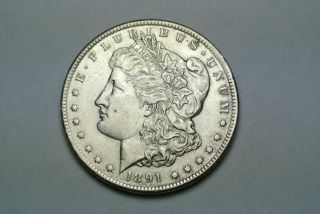 Rare 1891 - Cc Morgan Silver Dollar,  Uncirculated - C6410