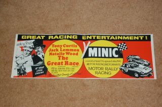 The Great Race (1965) / Triang Minic Tie - In - Rare Orig.  Banner Style Poster