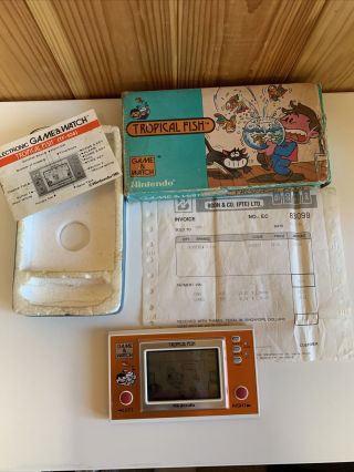 Nintendo Game & Watch Tropical Fish Boxed Rare Retro And Vintage 1980 