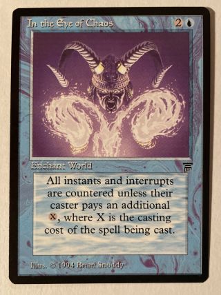Mtg Magic The Gathering In The Eye Of Chaos Legends Blue Rare Nm,  Reserve List