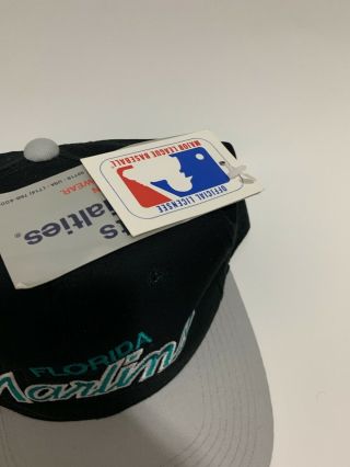 Vintage Miami Marlins Sports Specialties Script Snapback Hat Rare 90s MLB 3