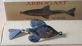 Antique Vintage Fred Arbogast Tin Liz Lure Rare Sunfish Model Made In 1932