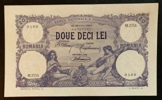 Romania 20 Lei 1920 Banknote Rare