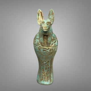 Rare Antique Ancient Egyptian Statue God Anubis Jackal Dog Dead Mummy 1755 Bc