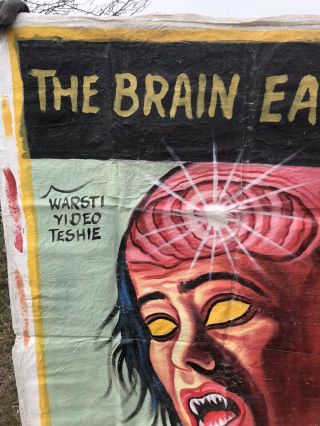 The Brain Eaters RARE Ghana Mobile Cinema Hand Painted Movie Poster Warsti Art 2