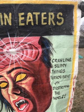 The Brain Eaters RARE Ghana Mobile Cinema Hand Painted Movie Poster Warsti Art 4
