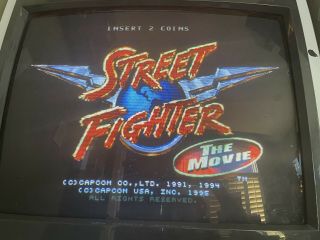 Street Fighter Ii “the Movie” Jamma Pcb And Marquee / Rare / Van Damme