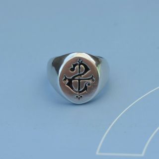 Rare Stussy Ist Intaglio Silver Signet Ring.  Vintage.  Old Stock From Archive