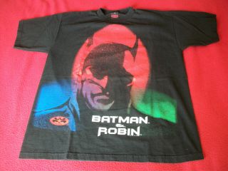 Vintage 1997 Batman And Robin Movie Xl Tee Shirt.  Rare Graphic.