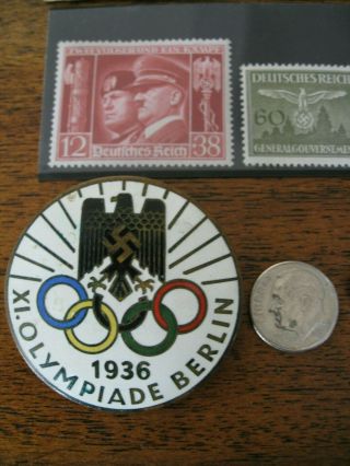Antique Olympic 1936 Olympics Berlin Dresden Pin Germany Rare & Period Stamps