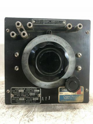 Vintage General Radio Type 107 - L Variable Inductor Microhenrys Series Very Rare