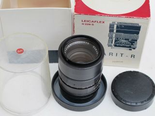 Rare Leica R 90mm F:2.  8 Elmarit Lens Uva Filter/cap/bubble/box One Cam Red Scale