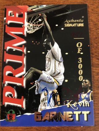 Kevin Garnett 1995 - 96 Rookie Autograph Authentic Signature Prime 951/3000