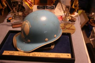 Rare NASA Apollo Era North American Rockwell Supervisor Fiber Employee Hard Hat 3