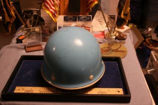 Rare NASA Apollo Era North American Rockwell Supervisor Fiber Employee Hard Hat 4