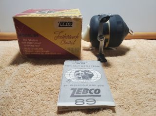 RARE EARLY VERSION ZEBCO MODEL 89 FEATHERTOUCH AND PAPERWORK 2