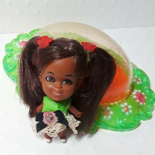 Vintage Mattel Liddle Kiddles Lucky Locket Lois African American Doll/case Rare