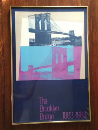 Andy Warhol Brooklyn Bridge Offset Lithograph Poster 1983 Rare