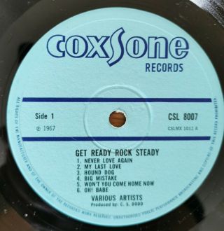 Get Ready Rock Steady (COXSONE CSL 8007 Rare Reggae/Ska LP) 4
